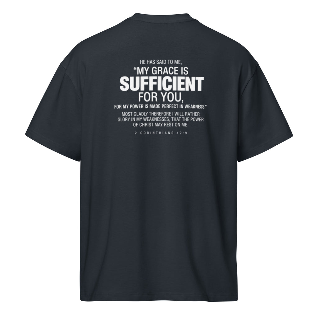 Back view of the ENOUGH | MEN Christian T-shirt in dark navy.