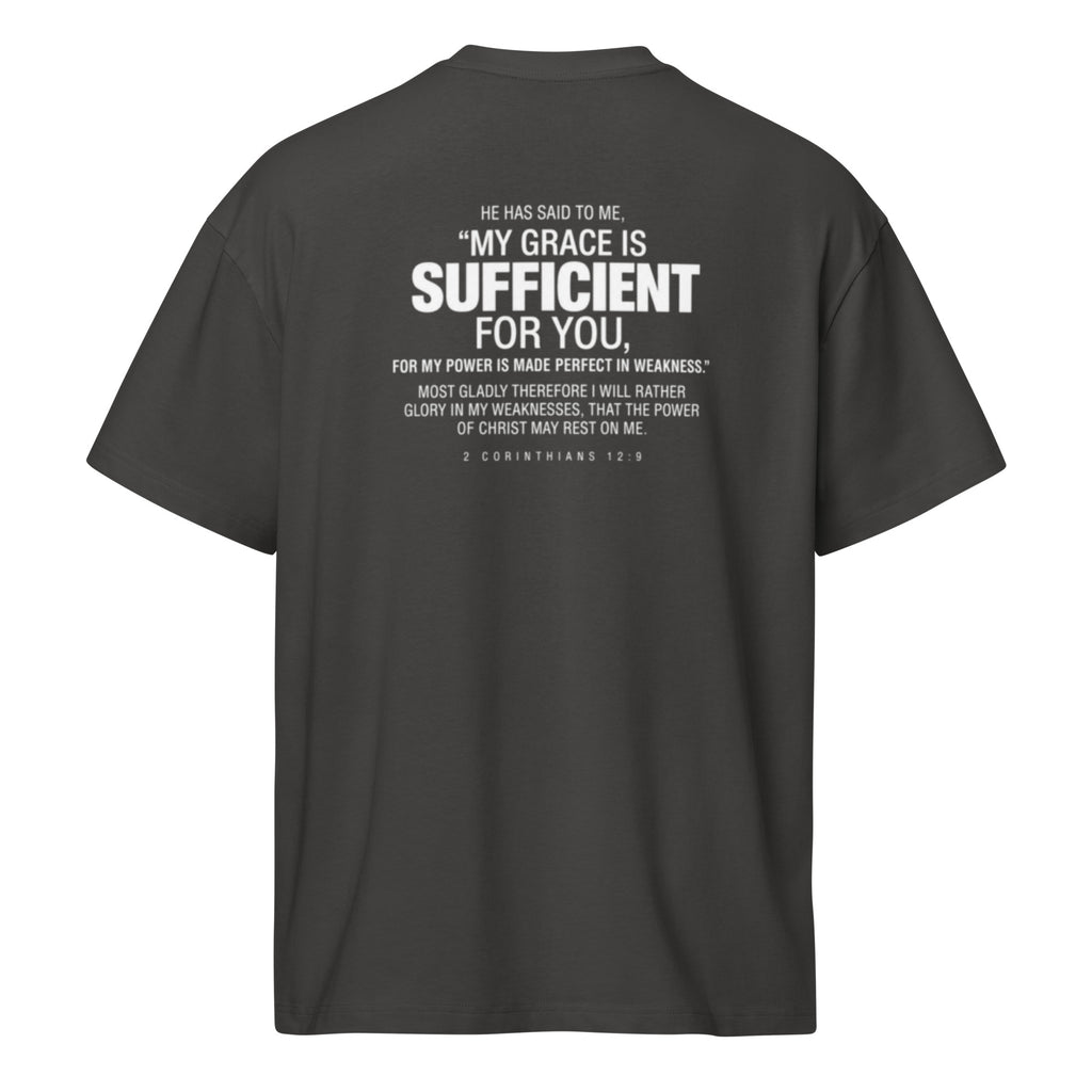 Back view of the ENOUGH | MEN Christian T-shirt in black.